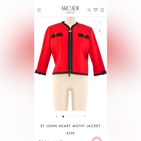 St. John Collection Red Jacket - Picture 2 of 3